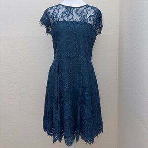 BB Dakota by Steve Madden Rhianna Open Back Lace Fit and Flare Cocktail Dress